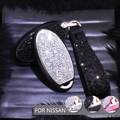 #ad Bling Diamond Car Remote Smart Key Fob Case Cover For Nissan 3 4 5 6 Buttons Key $25.80