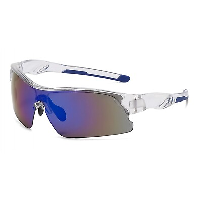 #ad #ad Sports Men Sunglasses Reflective Lens Top Shades Outdoor Comfortable Wrap NEW $10.99