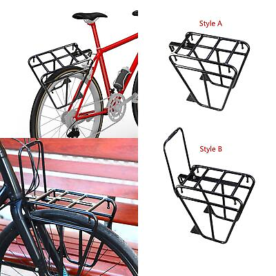 #ad #ad Bicycle Front Fork Rack Bike Front Carrier Rack Trunk Holder Luggage Shelf $32.26