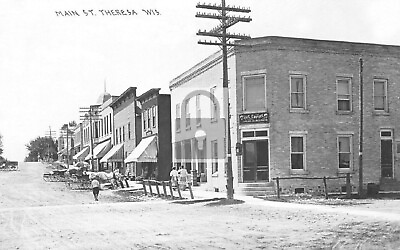 #ad Main Street View The Empire Theresa Wisconsin WI Reprint Postcard $4.99