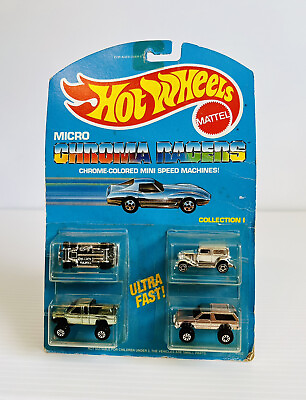 1989 Hot Wheels Micro Chroma Racers Collection 1 Pack Ultra Fast 4 Cars $24.99