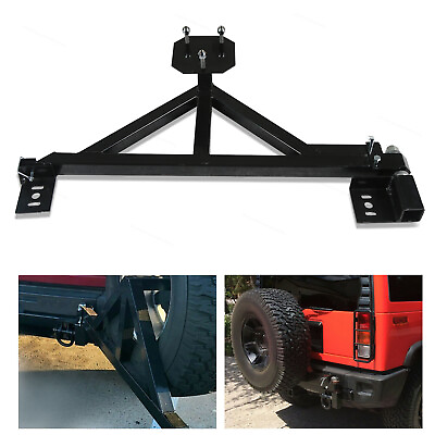 #ad Black Tire Carrier For 2003 2009 HUMMER H2 Rack w Drop down Option Spare Rear $171.95