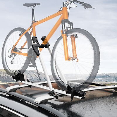#ad #ad Koreyosh Roof Bike Rack Carrier Aluminum Lockable w Front amp; Rear Wheel Holders $79.99