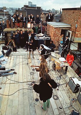 #ad The Beatles On Rooftop For Final Public Performance 8x10 Picture Celebrity Print $3.98