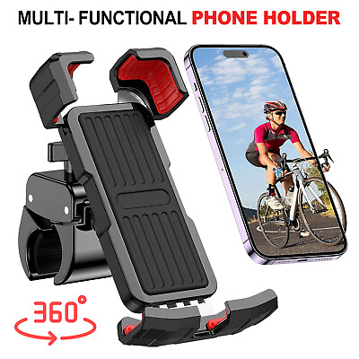 #ad Silicone Motorcycle Bike Handlebar Bicycle For MTB GPS Cell Phone Holder Mount $10.14