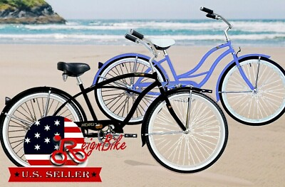 26quot; Single Speed Cruiser Bike Men amp; Women Coaster Brake Steel Frame Bicycle $229.99