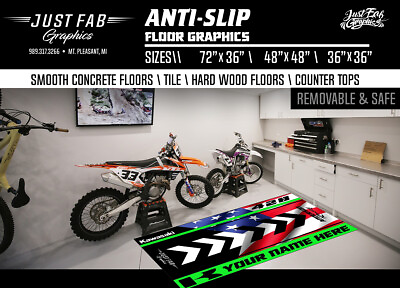 Quality FLOOR Graphic Decal CUSTOM Motocross DIrt Bike Garage Shop Floor Art $139.99