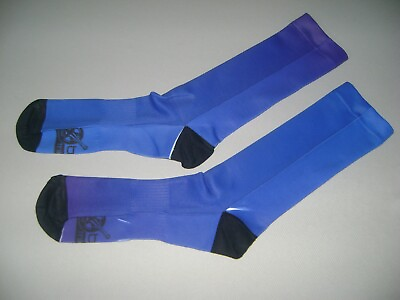 #ad Cycling Socks Sublimated Color Blue to Purple Bikingthings Coolest Bike Socks $11.99