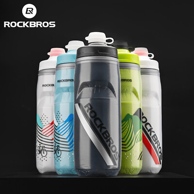 #ad ROCKBROS MTB Road Bike Cycling Insulated Kettle 620ML Sport Bicycle Water Bottle $14.69
