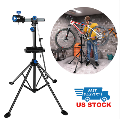 #ad Heavy Duty Bike Repair Stand Home Adjustable Height Rack Holder Metal Portable $69.04