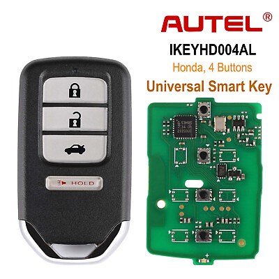 #ad AUTEL MAXIIM IKEY Premium Style IKEYHD004AL Honda 4 Buttons Universal Smart Key $27.99