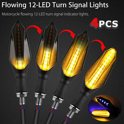 #ad 4x Turn Signal LED Indicators Dual For Sports Motorcycle Dirt Bike Light Blinker $17.81