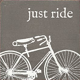 #ad #ad Just Ride Image of Bike Wood Sign Old Red $32.26