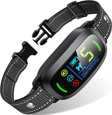 #ad Dog Bark Collar FAFAFROG Rechargeable Smart for Large Medium Small Dogs Black $18.69
