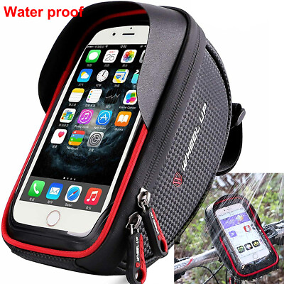 #ad #ad Waterproof Motorcycle Bike Cycling Handlebar Mount Holder Cell Phone Case Bag $15.99