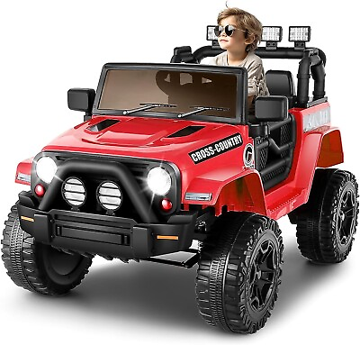 #ad Ride On Car Jeep 12V Kids Electric with Remote Control 3 Speeds LED Lights NEW $198.99