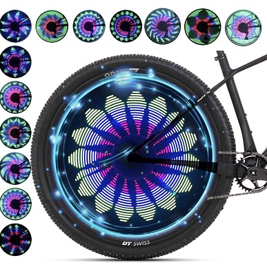 #ad NEW Bike Wheel Lights RGB LED Waterproof Bicycle Spoke Light for 2 Tires $19.99