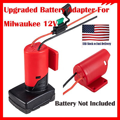 #ad Power Wheels Upgrade for Milwaukee 12V Battery Adapter w Wires DIY Truck Toy $12.49
