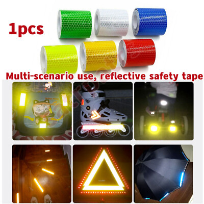 10#x27; Car Truck Safety Warning Auto Reflective Tape Conspicuity Tape Film Sticker $5.50
