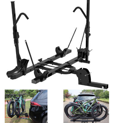 #ad 2 Bike Rack Heavy Duty Mounted Hitch Bike Racks Platform Standard for SUV Car $209.90