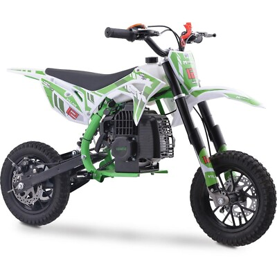 #ad Gas Powered Dirt Bike Green Kids MotoTec Villain 52cc 2 Stroke Offroad Driveway✅ $359.00