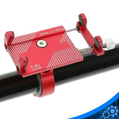 #ad 360° RED Aluminum Motorcycle Bike Bicycle GPS Cell Phone Holder Handlebar Mount $6.44
