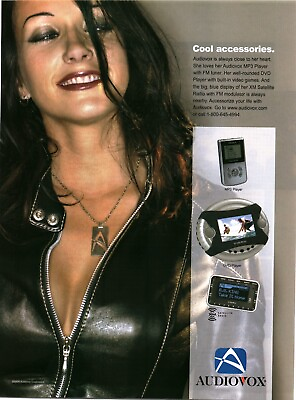 #ad 2005 PRINT AD AUDIOVOX COOL ACCESSORIES AD SEXY BLACK LEATHER ZIP AD ONLY $9.77
