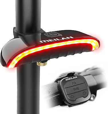 #ad Smart Bike Tail Light with Turn Signals and Automatic Brake Light Wireless Remot $55.99