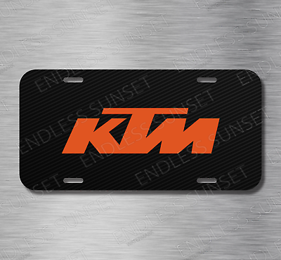 #ad KTM Power sports Motorcycle Bike Off road License Plate Front Auto Tag $17.99