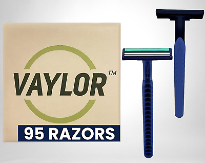 #ad Vaylor Disposable Razors for Men 2 Blade Razors 95 Pack Sensitive Skin Shave $25.25