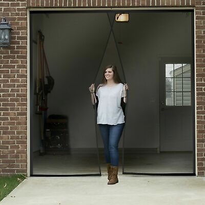 One Single Car Garage Door Screen Weighted Magnetic 9.5 x 7.5 Feet $31.99