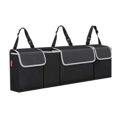 #ad Luckybay Car Trunk Organizer Oxford Accessories Back Seat 4 Pocket Storage Bag $13.95