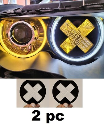 BMW E46 running lights decorative crosses for headlights style 2pc $75.00