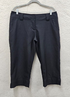 #ad Adidas Clima Cool Women Pants 12 Black 100% Polyester High Rise Straight Slim Fi $22.49