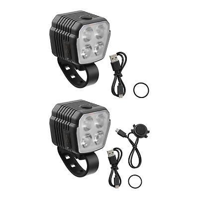 #ad LED Bicycle Head light Bike Front Lamp with Bell Horn Bike Safety USB Rechargeab $13.51
