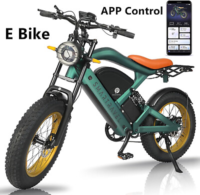 #ad Smartravel Ebike 1200W 48V Electric Bicycle with APP Control 4.0 Fat Tire 20inch $1799.99