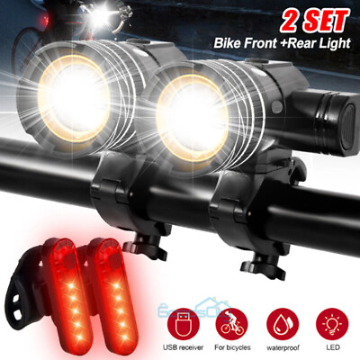 #ad 9000000LM Rechargeable LED MTB Bicycle Light Racing Bike Front Headlight $12.91