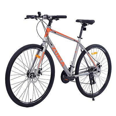 #ad 21 Speed Road Bike Hybrid Bike for Men and Women 700C Wheels Racing Bicycle $237.97