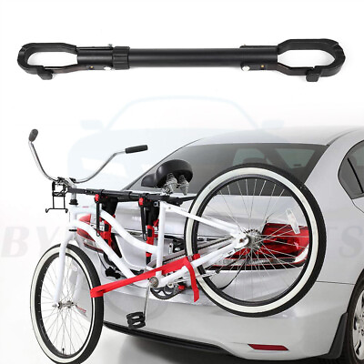 #ad Roof Rack Bicycle Carrier Adjustable Cross Bar Top Bike Tube Frame Adapter Black $42.89