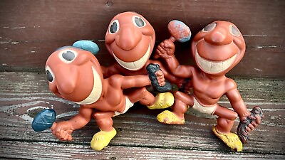 #ad Vintage 1948 Cleveland Indians Chief Wahoo Chief Erie Squeaky Toy 3 Piece Set $275.00