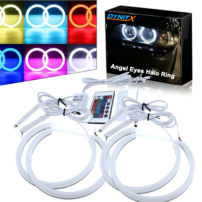 #ad #ad 4x RGB Cotton LED Angel Eyes Lamp Halo Ring Car Headlight Fit BMW E36 E39 E46 $39.98