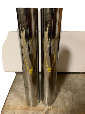 #ad Chrome Exhaust Stack Straight Top 5”X14quot; Pair $50.00