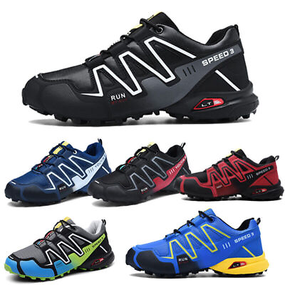 Men#x27;s Trail Running Shoes Outdoor Trekking Climbing Non Slip Hiking Sneakers USA $25.99