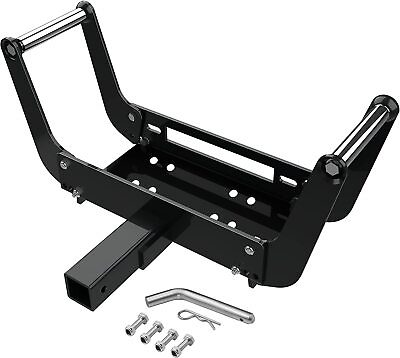 #ad Foldable Winch Mounting Plate Brackets Cradle For 2quot; Hitch Receiver Truck 4WD $39.94