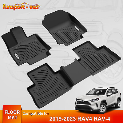 #ad #ad Floor Mats for 2019 2024 Toyota RAV4 RAV 4 TPE All Weather Front amp; Rear Liners $65.99
