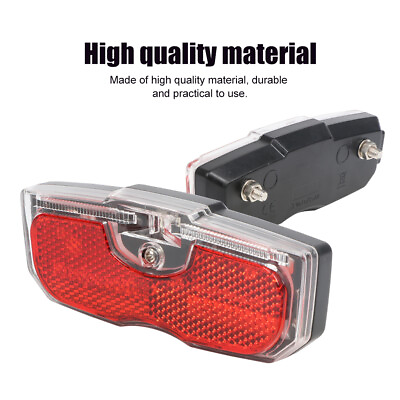 #ad Bicycle Rear Reflector Tail Light Luggage Rack Mounted Bike Reflective Taillight $8.80