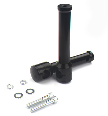 SE Smooth Black Straight 8quot; Rise 1 1 4quot; Mount Handlebar Rise For Harley $83.95