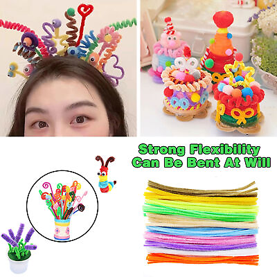 #ad Craft Diy Pipe Cleaners Kids Chenille Stems 100pcs Assorted Colors Set for Art $10.91