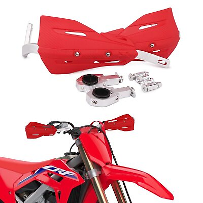 #ad #ad Dirt Bike Handguards Universal Hand Guards for Dirt Pit Bike Motorcycle ATV Red $31.99