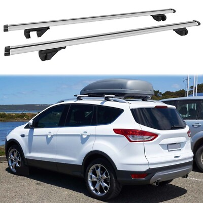 #ad 53quot; Rooftop Rack Cross Bar Luggage Cargo Carrier Silver For Ford Kuga 2008 2018 $139.11